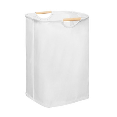 Netīro apģērbu glabāšanas grozs ar koka rokturi, liela ietilpība veļas mazgāšanai, saliekams veļas grozs Vannas istabas piederumi