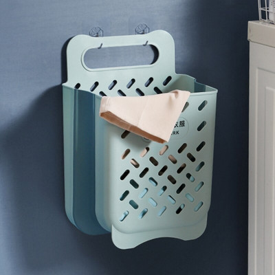 1vnt nešiojamas vonios kambario sulankstomas nešvarių drabužių laikymo krepšelis Buitinis pakabinamas prie sienos Be punchų skalbinių krepšelis sudėti rūbų kibiras