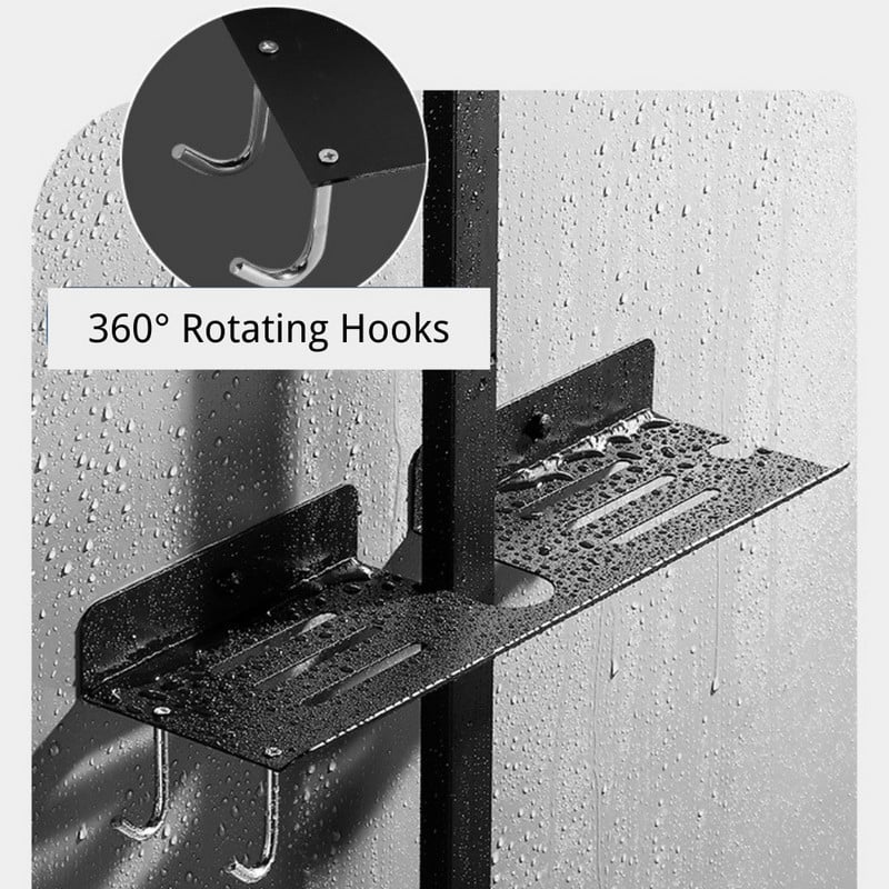 Držač slavine za tuš Posuda za šampon Stalak za sapun Držač Stalak za odlaganje tuša Bez bušenja Plutajuća polica Kupaonski pribor