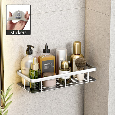 Luxus ütésmentes fürdőszobai tároló polcok zuhanytartók WC-akasztható kosártartó konyhai rendszerező fürdőszobai kiegészítők készlet