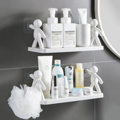 Zidna plastična kupaonska polica Kuhinjski organizator za toalet Kozmetika za pohranu losiona Kupaonski organizator Stalak za kućanske aparate