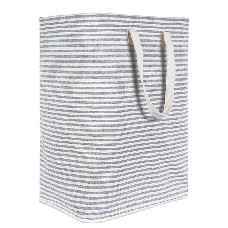 75 literes otthoni fürdőszoba fogantyúkkal játékokhoz Modern szabadon álló tárolókosár Hálószoba Nagy kapacitású mosodai akadály Összecsukható