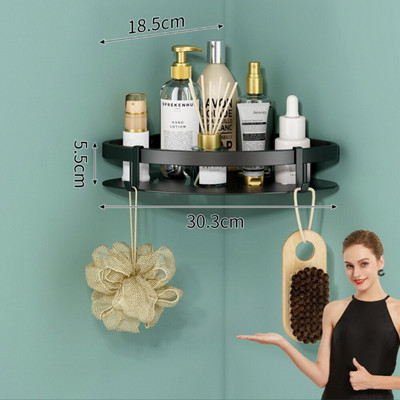 Vonios lentyna be smūgių laikymo lentyna kampinė dušo strypo lentynos prie sienos montuojamas tualeto laikiklis 304 nerūdijančio plieno trikampis stovas