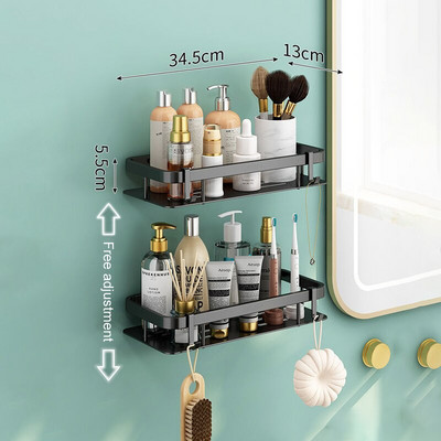 Vonios lentyna be smūgių laikymo lentyna kampinė dušo strypo lentynos prie sienos montuojamas tualeto laikiklis 304 nerūdijančio plieno trikampis stovas