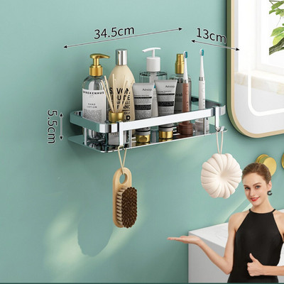 Vonios lentyna be smūgių laikymo lentyna kampinė dušo strypo lentynos prie sienos montuojamas tualeto laikiklis 304 nerūdijančio plieno trikampis stovas