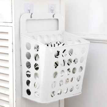 Съхранение в домакинството Спестяване на място Монтирана на стена разни вещи за баня с дръжки Пластмасов кош за пране в хола Сгъваем органайзер