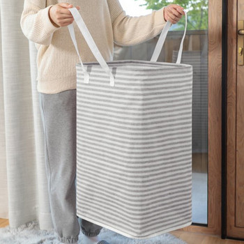 75L кошница за пране Голяма кошница за съхранение на дрехи с удължена дръжка за кошница за съхранение Играчки в спалнята Сгъваема кошница Нова