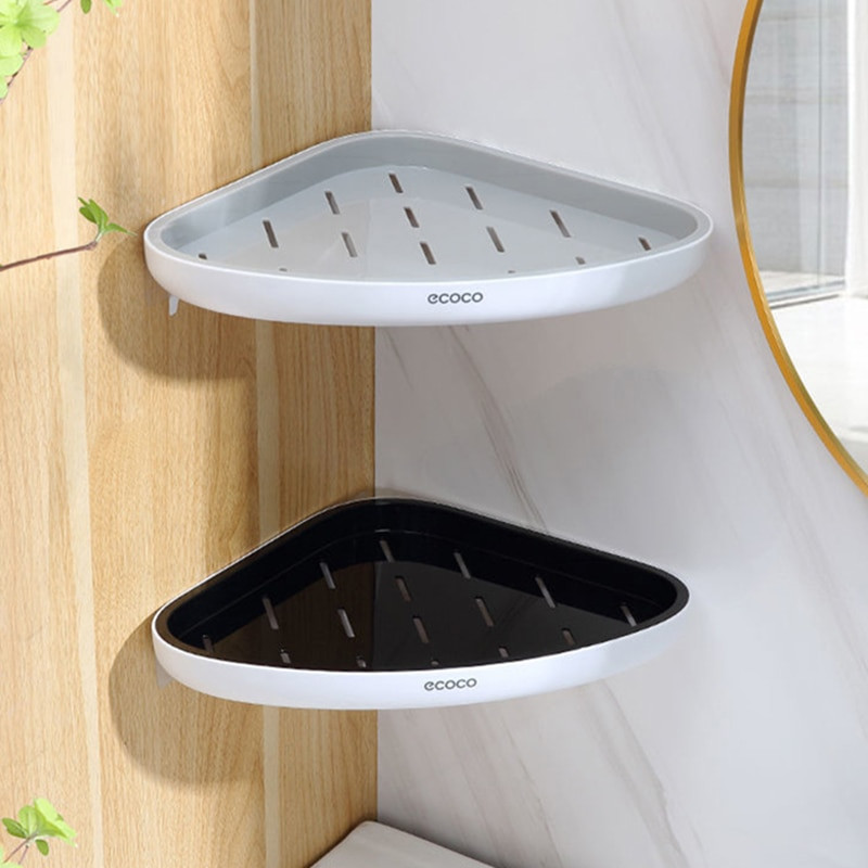 Ecoco zidna polica za kupaonicu Zidne police za skladištenje bez bušenja Stalak za ručnike za šampon Kupaonski pribor Kuhinjski organizator