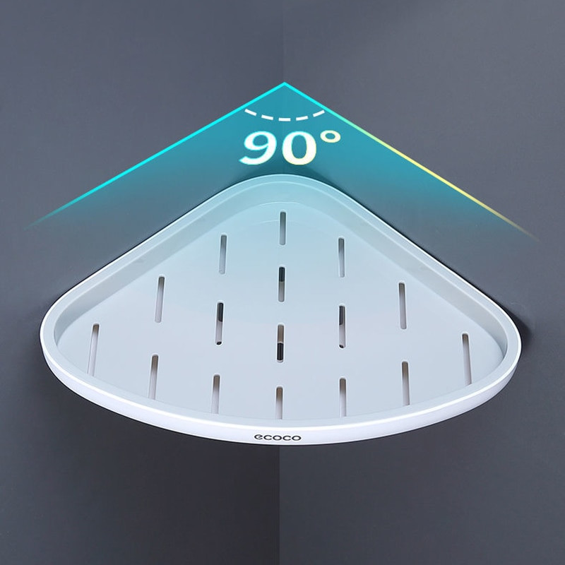 Ecoco zidna polica za kupaonicu Zidne police za skladištenje bez bušenja Stalak za ručnike za šampon Kupaonski pribor Kuhinjski organizator