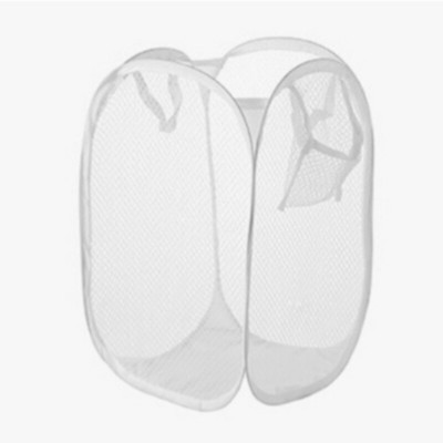 Tinklinis iššokantis skalbimo užsegimas, sulankstomas skalbinių krepšelis, sulankstomas su patvariomis rankenomis 23x46 cm bendrabučio skalbyklai, vonios kambariui TJ7627