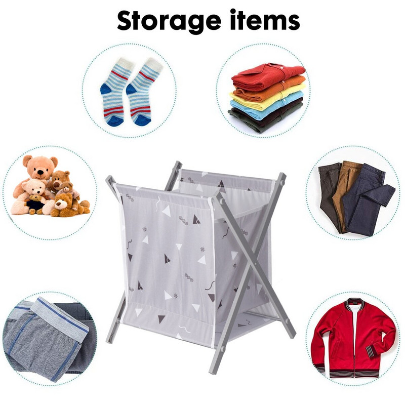 Coș de rufe pliabil, rezistent la apă, geantă de haine cu cadru în X, coș portabil de spălat, capacitate mare de depozitare pentru apartamente acasă