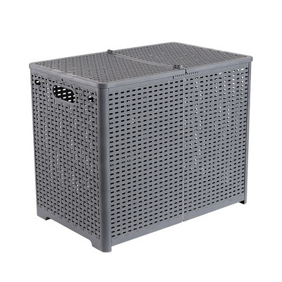 Sulankstomas skalbinių krepšelis įvairių reikmenų konteineris su dangteliu pertvara Skalbiniai Sulankstomi nešvarių drabužių krepšelis Vonios kambarys Miegamojo sandėliukas