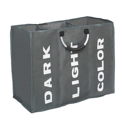 3 grotelių sulankstomi vandeniui atsparūs skalbinių krepšeliai su rankenomis Buitinė trukdo skalbimui Nešvarių drabužių laikymo krepšelio tvarkyklė