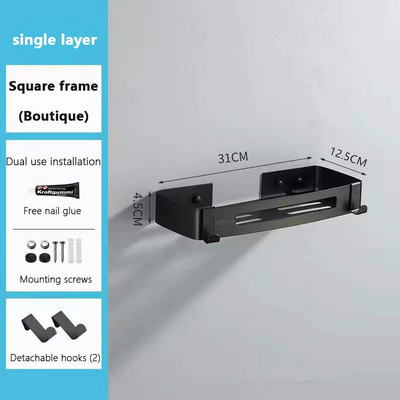 Zuhanyzós tárolóállvány Falra szerelhető polcszerszámok Fürdőszoba-rendezők Tartozékok Sarokpolctartó fúró-WC tartóval