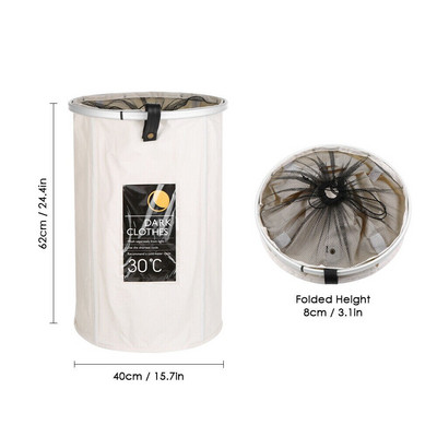 Gördülő kerekű összecsukható szennyes kosár Ruhák Pamut Vízálló mosótáskák Hálós húzózsinór Piknik Összecsukható Hordozható Habarcs