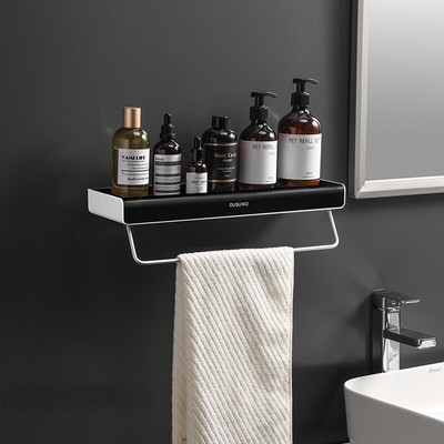 Fürdőszoba polc fúró nélküli rendszerező zuhany tároló állvány sampon polcok falra szerelhető törülközőtartó törülközőtartóval tárolási kiegészítők
