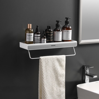 Fürdőszoba polc fúró nélküli rendszerező zuhany tároló állvány sampon polcok falra szerelhető törülközőtartó törülközőtartóval tárolási kiegészítők