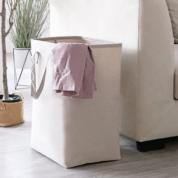 Договорен стил Японски стил Платнена сгъваема кошница за пране Мръсни дрехи Водоустойчива кофа