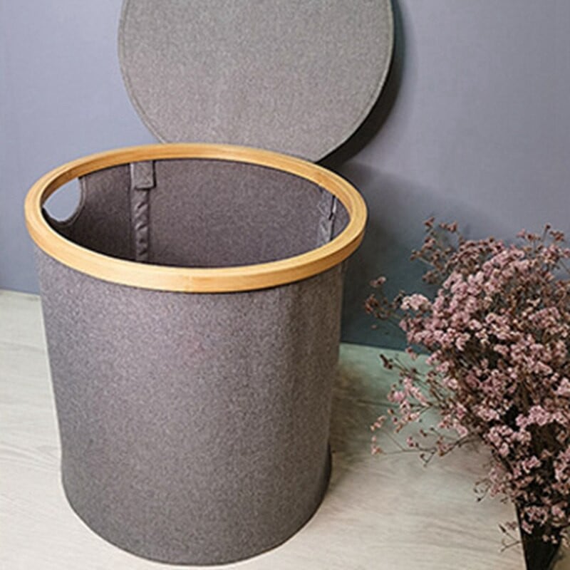 Skalbinių krepšelis su dangteliu Vonios kambarys Nešvarių drabužių laikymo krepšys Neperšlampamas skalbinių laikiklis Didelis įvairių daiktų laikymo krepšeliai