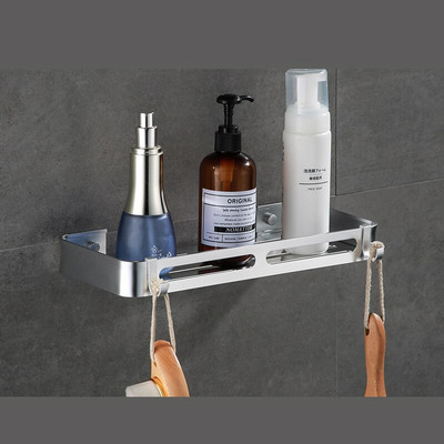 Accesorii de duș Suport de depozitare pentru baie Suport fără perforare montat pe perete Baie Accesorii pentru depozitare pentru baie Raft de colț triunghi