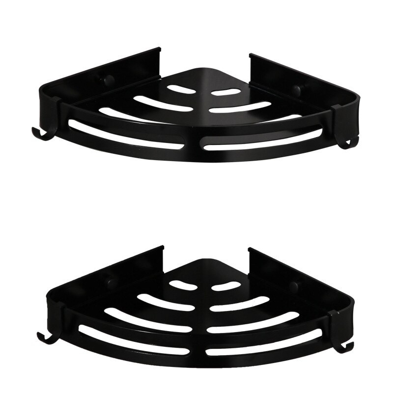 Accesorii de duș Suport de depozitare pentru baie Suport fără perforare montat pe perete Baie Accesorii pentru depozitare pentru baie Raft de colț triunghi