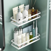 Šiaurės šalių vonios lentynos be perforavimo, stiprios laikančiosios įvairios apkrovos laikymo lentynos Daugiafunkcinis virtuvės prieskonių butelių laikiklis