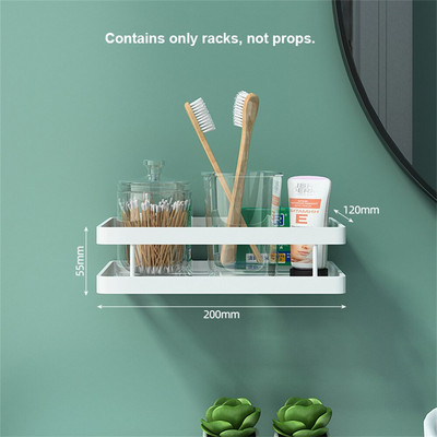 Šiaurės šalių vonios lentynos be perforavimo, stiprios laikančiosios įvairios apkrovos laikymo lentynos Daugiafunkcinis virtuvės prieskonių butelių laikiklis