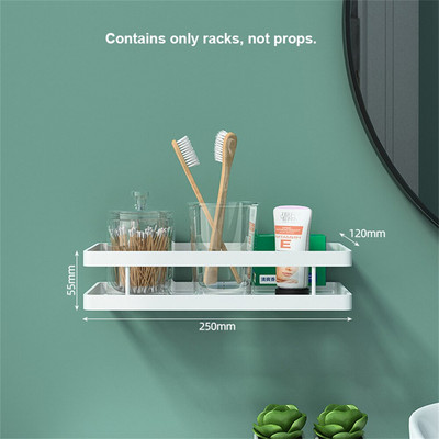 Šiaurės šalių vonios lentynos be perforavimo, stiprios laikančiosios įvairios apkrovos laikymo lentynos Daugiafunkcinis virtuvės prieskonių butelių laikiklis