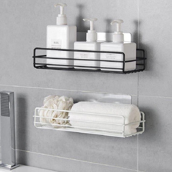 Ράφια τοίχου για μπάνιο ράφι αποθήκευσης κουζίνας γάντζοι Θήκη σαμπουάν Οργανωτή ράφι μπάνιου Κρεμαστό ράφι αποθήκευσης Θήκη ντουζιέρας