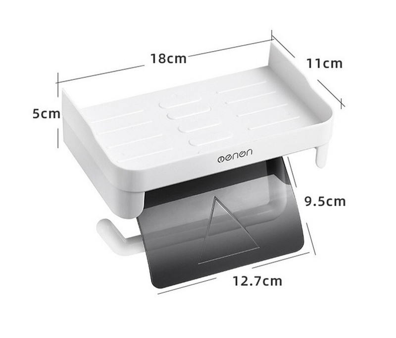 Suport de depozitare cu role de hârtie pentru montare pe perete Suport pentru hârtie igienică multifuncțional Raft pentru baie Raft pentru baie 3 culori