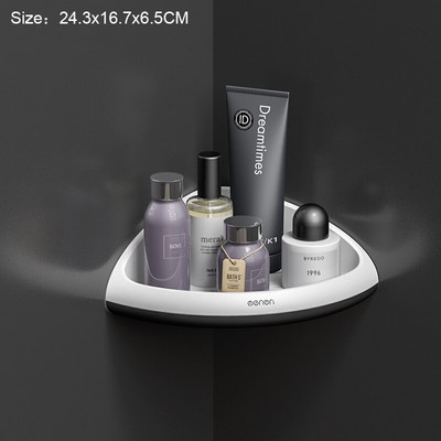 Suport de depozitare de colț cu cârlig, raft de baie, organizator, depozitare șampon pentru menajeră de bucătărie, pe perete, accesorii de baie