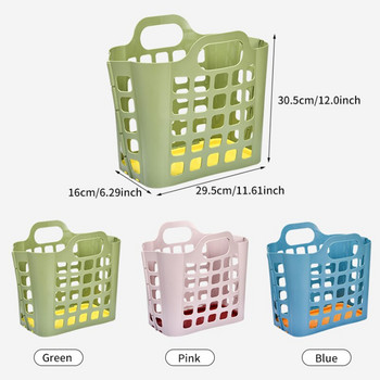 Сгъваема кошница за пране Монтирана на стена Кошница за съхранение на мръсни дрехи Кошница за съхранение на тоалетна за смяна на дрехи за домашна баня