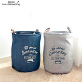 Kiváló minőségű kosártartó mosókosár játék tároló doboz nagy táska pamut mosás piszkos ruhák nagy kosár szervező szemetes fogantyú