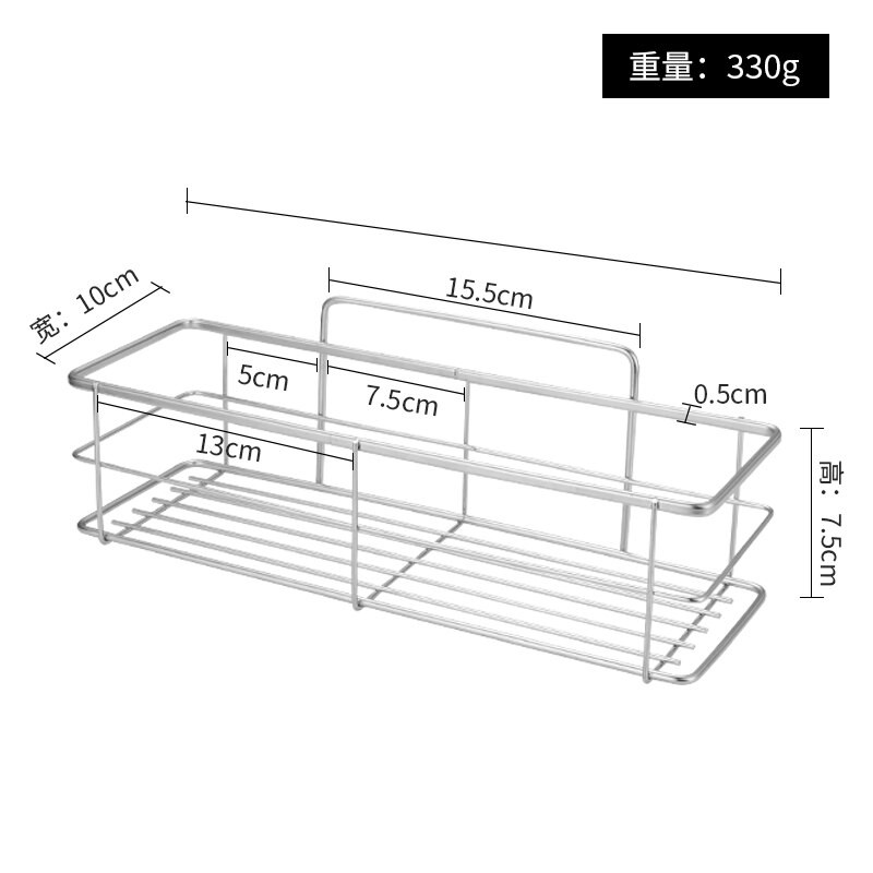 1/2 vnt nerūdijančio plieno vonios kambario lentyna, virtuvė, tualetas, pakabinamas ant sienos