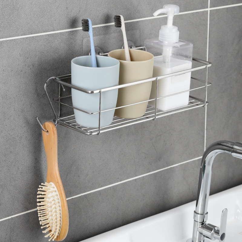 1/2 vnt nerūdijančio plieno vonios kambario lentyna, virtuvė, tualetas, pakabinamas ant sienos