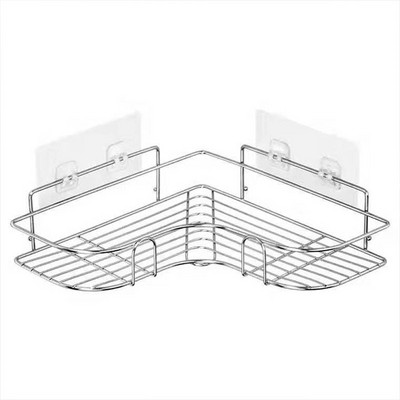 Suport de colț Love din oțel inoxidabil neperforat Bucătărie Baie Dormitor Suport de depozitare Trepied îngroșat Raft de depozitare