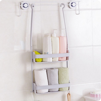 Μπάνιο Διπλά στρώματα Κρεμαστό ράφι Προμήθειες μπάνιου Ράφι αποθήκευσης Πλαστικό DIY Organizer ντουζιέρα Τακτοποιημένη αποθήκευση κουζίνας