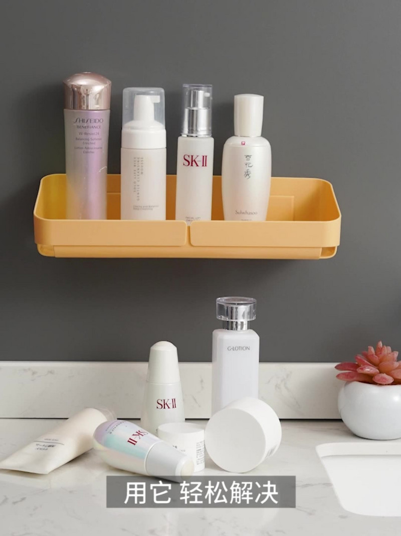 Vannitoa tarvikud Riiul Hoiu Organisaator Seinale paigaldatav köök Tehasekandik Vannikosmeetika Dekoratiivne ilma puurimiseta