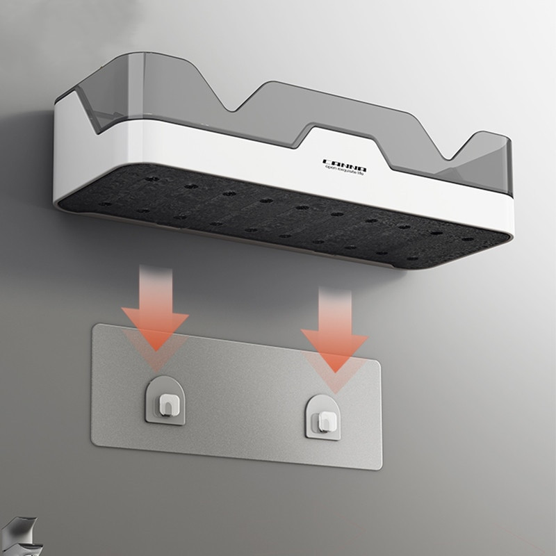 Lyukasztásmentes Falra szerelhető, kétrétegű WC-tartók Fürdőszoba állványok Sampontartó állványok Konyhai állványok Fürdőszoba kiegészítők