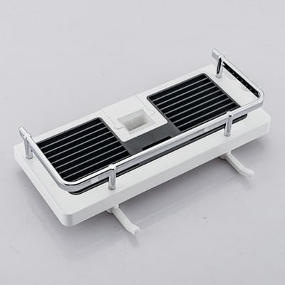 Багажник за съхранение на душ Органайзер за баня Полюсни рафтове Стойка за табла за шампоан Едноетажна без пробиване Повдигаща щанга Държач за душ кабина