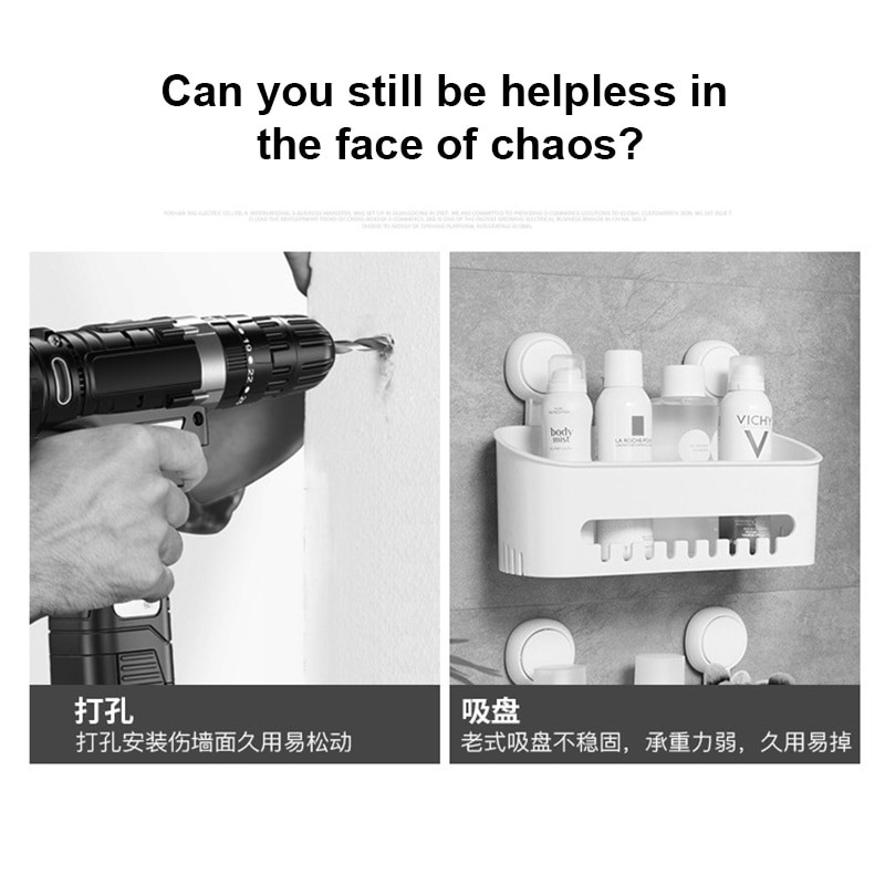 Багажник за съхранение на душ Органайзер за баня Полюсни рафтове Стойка за табла за шампоан Едноетажна без пробиване Повдигаща щанга Държач за душ кабина