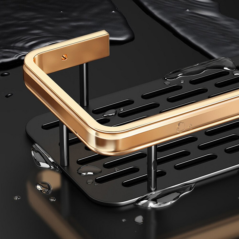 Vonios kambario lentynos Nauja be gręžimo kampinė lentyna dušo kabina laikymo lentyna Šampūno laikiklis Tualetas Organizatorius Vonios kambario priedų rinkinys