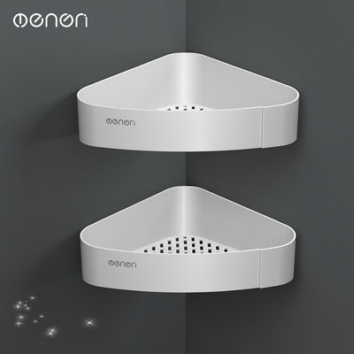 MENGNI Raft de depozitare din plastic, rezistent la apă, montat pe perete Suport produs pentru duș Suport de depozitare pentru bucătărie Seturi de accesorii pentru baie