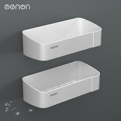 MENGNI Raft de depozitare din plastic, rezistent la apă, montat pe perete Suport produs pentru duș Suport de depozitare pentru bucătărie Seturi de accesorii pentru baie