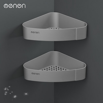 MENGNI Raft de depozitare din plastic, rezistent la apă, montat pe perete Suport produs pentru duș Suport de depozitare pentru bucătărie Seturi de accesorii pentru baie