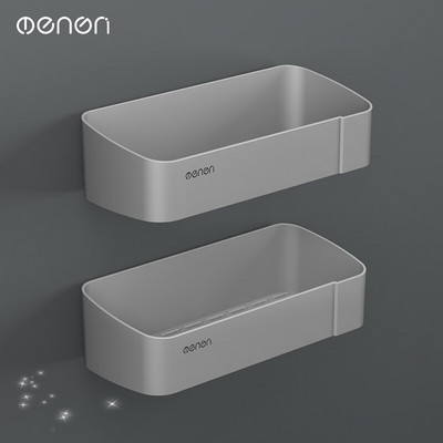 MENGNI Raft de depozitare din plastic, rezistent la apă, montat pe perete Suport produs pentru duș Suport de depozitare pentru bucătărie Seturi de accesorii pentru baie