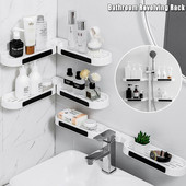 Vannitoa riiulid ilma puuriteta nurgariiul Seinale paigaldatav dušihoidik, riiulihoidik WC-duššikorraldaja Vannitoatarvikud