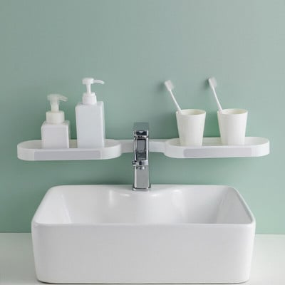 Vannitoa riiulid ilma puuriteta nurgariiul Seinale paigaldatav dušihoidik, riiulihoidik WC-duššikorraldaja Vannitoatarvikud