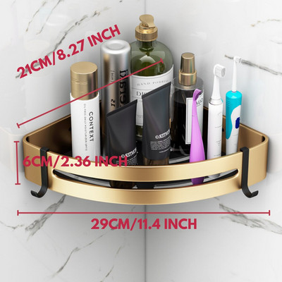 Prabangus vonios lentynų rinkinys trikampis kampinis dušo laikiklis Sieninė lentyna tualeto lentyna Organizatorius Vonios baldų komplektai Auksiniai