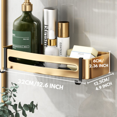 Prabangus vonios lentynų rinkinys trikampis kampinis dušo laikiklis Sieninė lentyna tualeto lentyna Organizatorius Vonios baldų komplektai Auksiniai